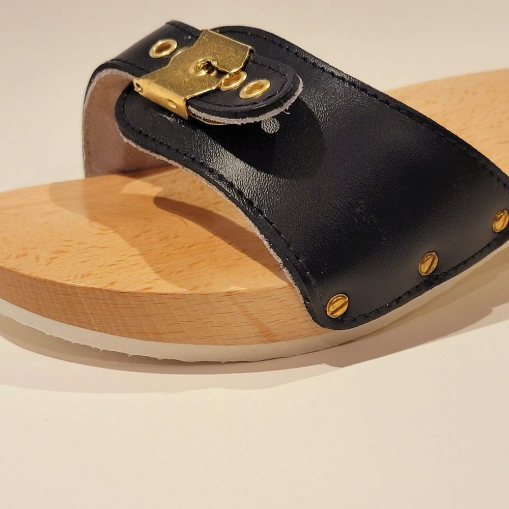 Dr Scholls style wooden clogs - Picture 8 of 16